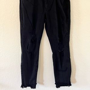 Kancan Distressed Hem Ankle Jeans